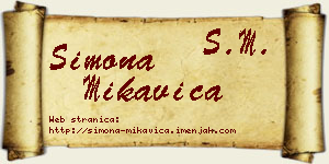 Simona Mikavica vizit kartica